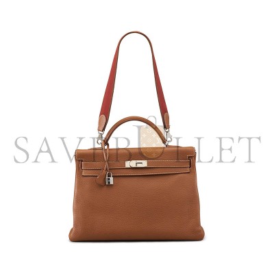 HERMÈS MASTER A GOLD CLEMENCE LEATHER AMAZON RETOURNE KELLY 40 BAG (40*28*15cm)
